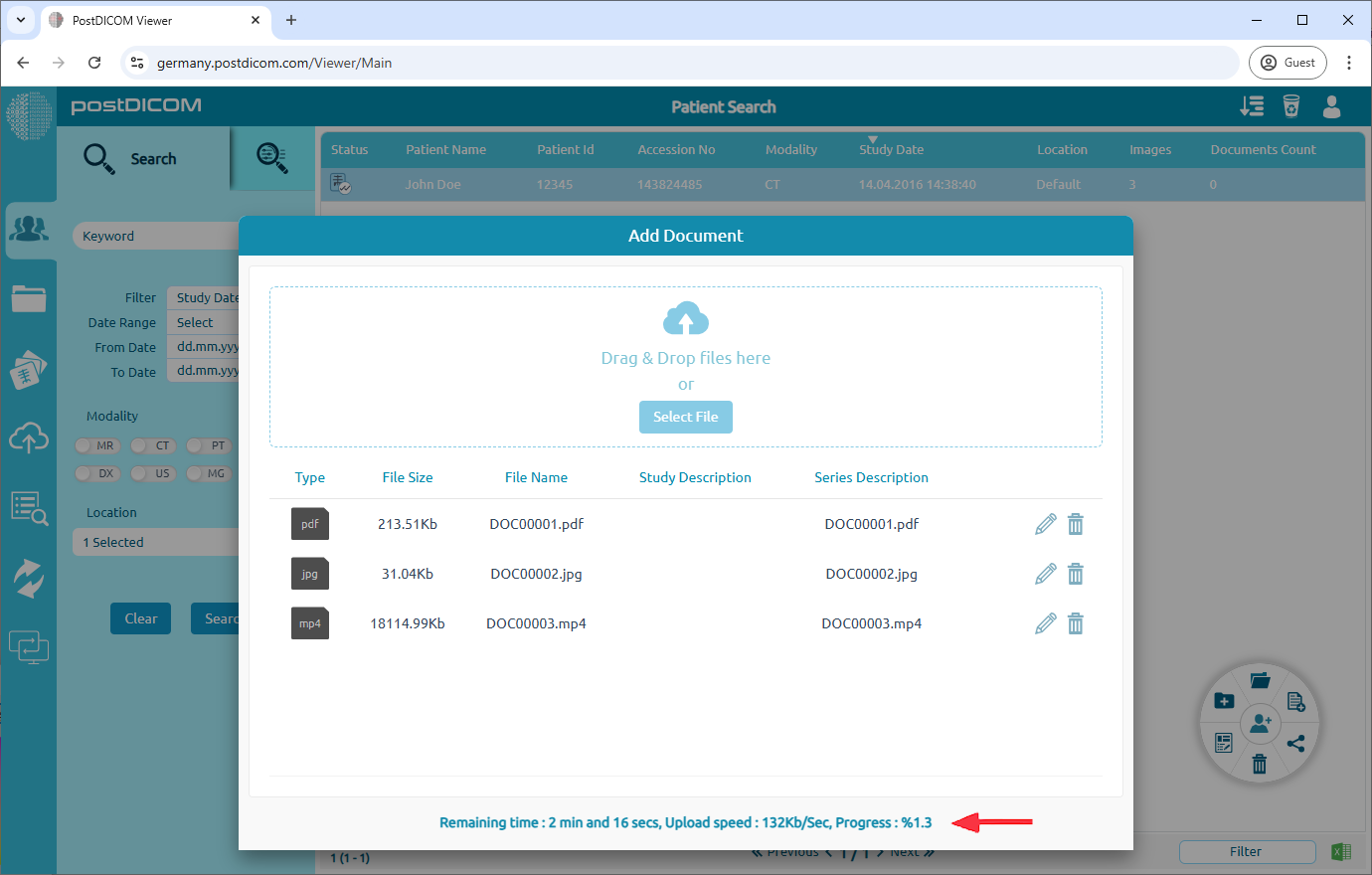 Adding Documents to Patient Orders